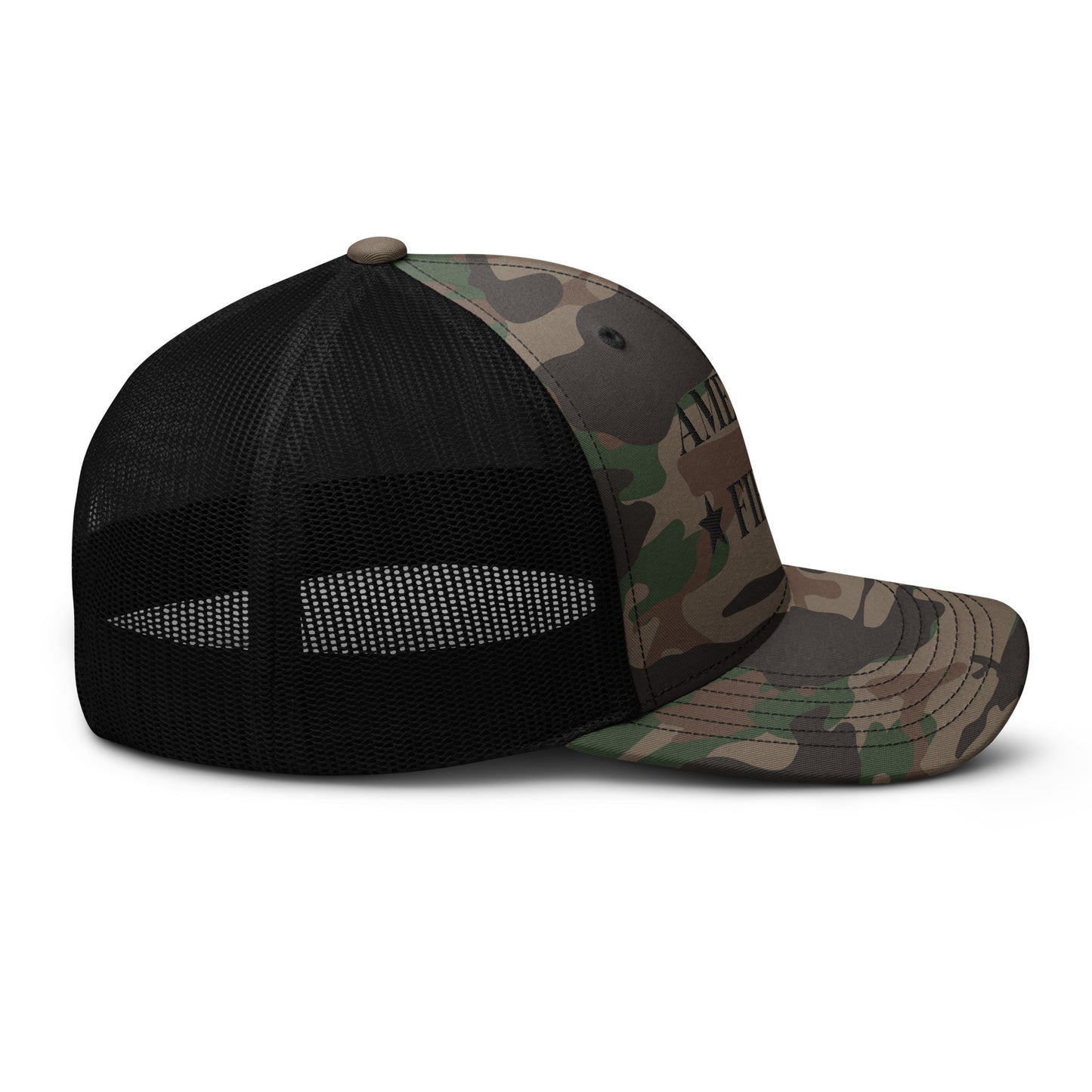 "America First" Camouflage trucker hat