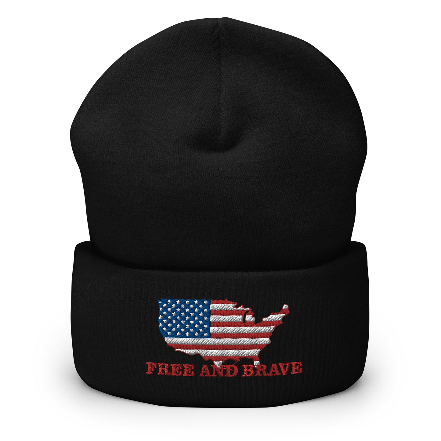 Free and Brave in the USA Cuffed Beanie