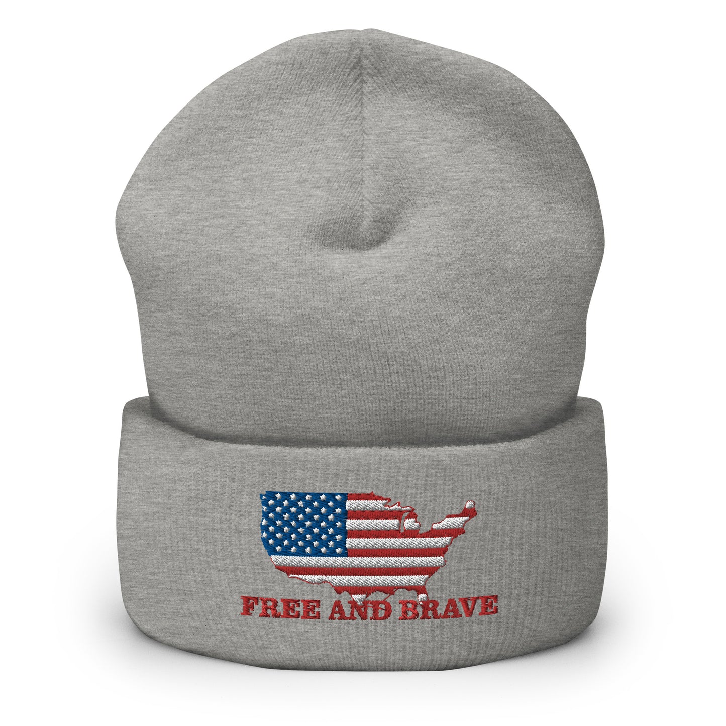 Free and Brave in the USA Cuffed Beanie