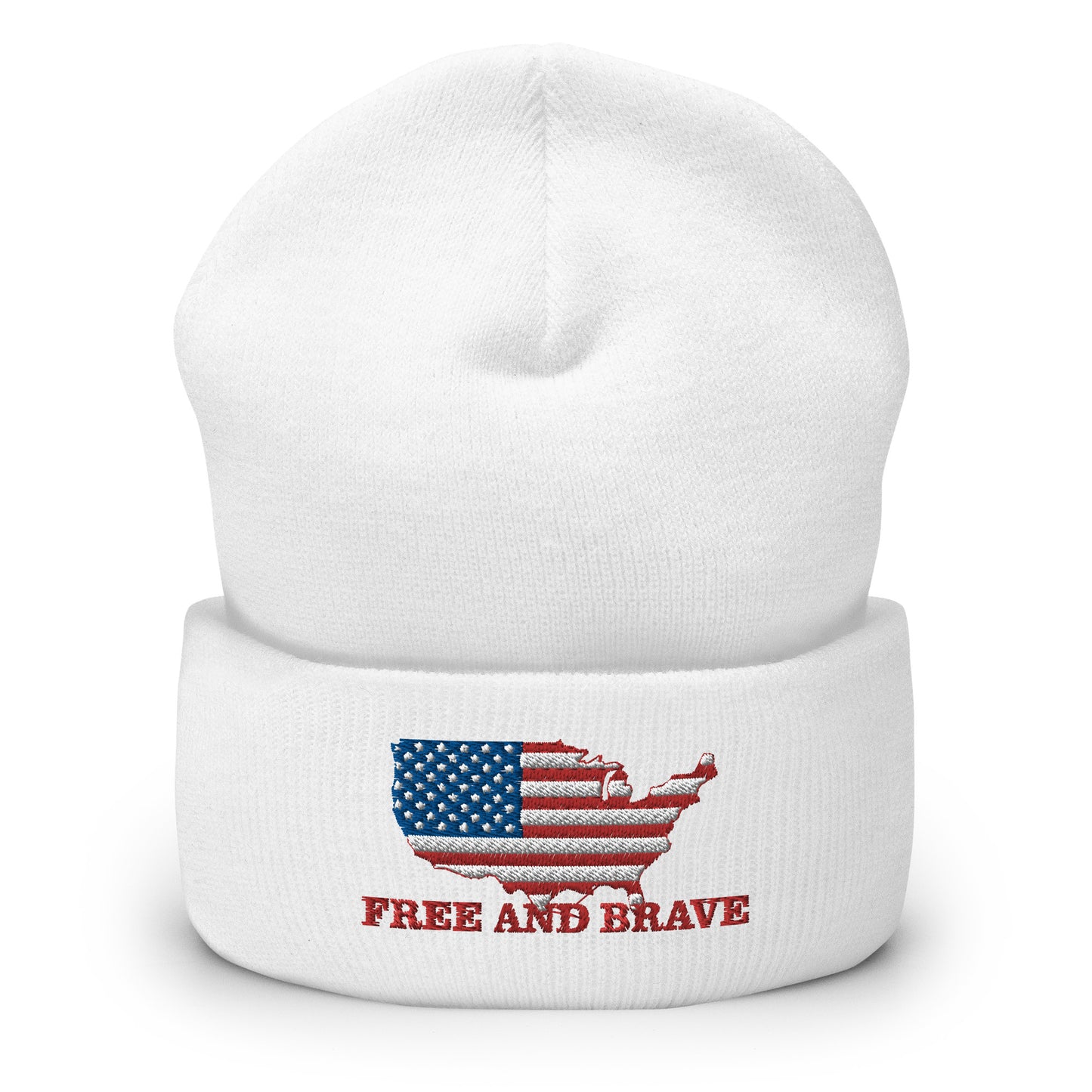 Free and Brave in the USA Cuffed Beanie