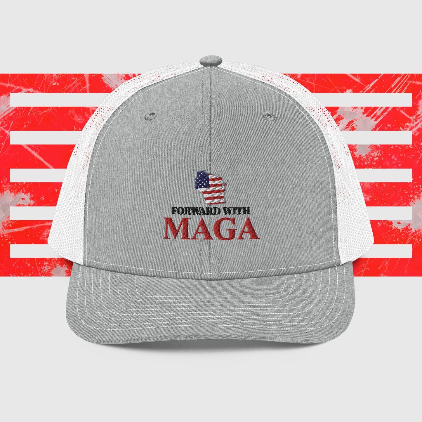 Wisconsin "Forward with MAGA" Trucker Cap