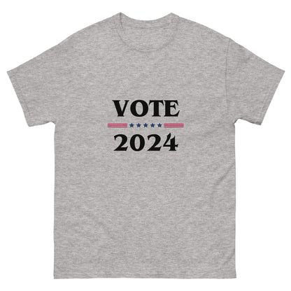 Classic Patriotic T-Shirt – Vote 2024 | White or Grey | Support Veterans & Children