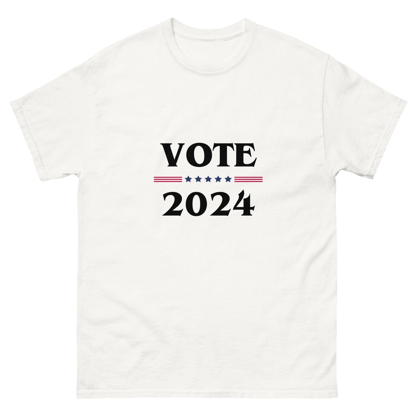 Classic Patriotic T-Shirt – Vote 2024 | White or Grey | Support Veterans & Children