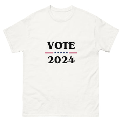 Classic Patriotic T-Shirt – Vote 2024 | White or Grey | Support Veterans & Children