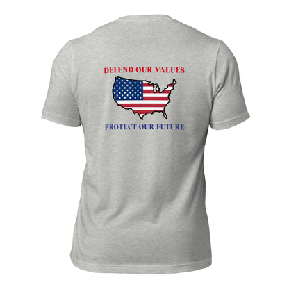 Defend and Protect USA front and back t-shirt