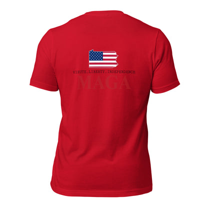 Pennsylvania MAGA Front and Back T-Shirt