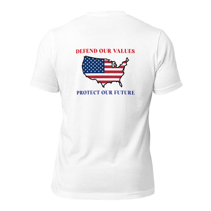 Defend and Protect USA front and back t-shirt