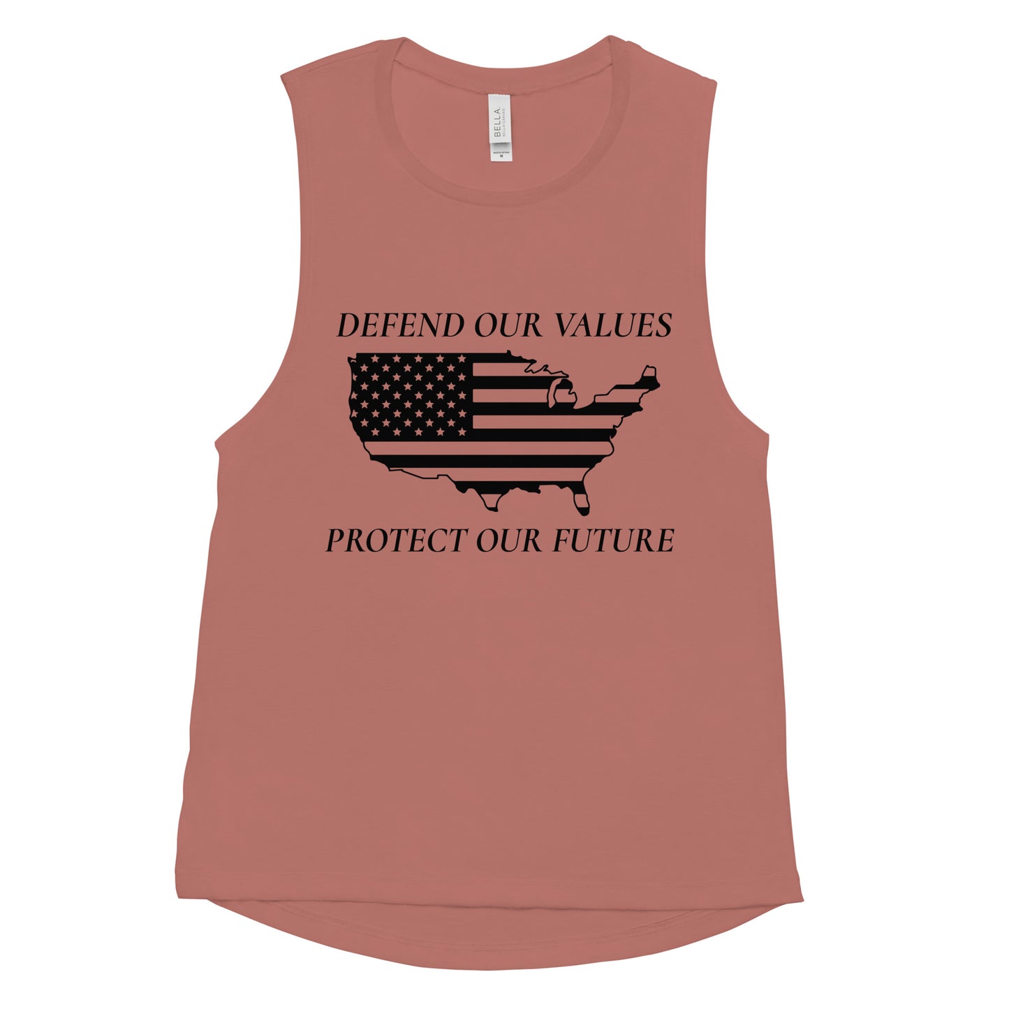 Ladies’ Muscle Tank Defend and Protect