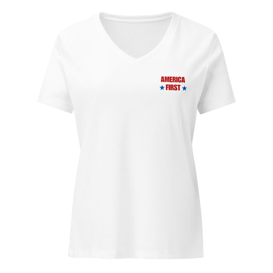 Women’s America First v-neck t-shirt